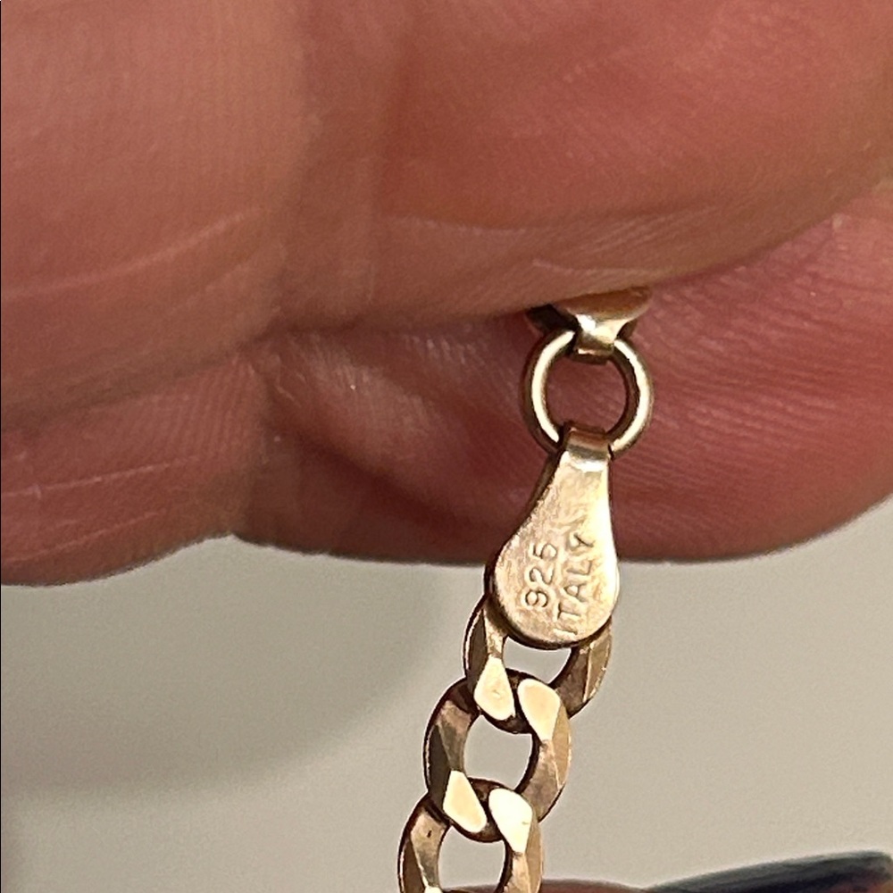 14K rose gold over Sterling silver Chain Bracelet - Picture 5 of 6